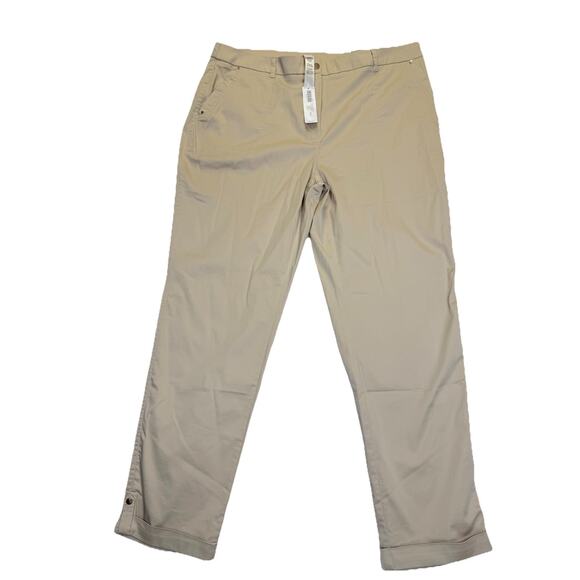 Chico's Pants - Chico’s Pants Women’s Sz 3 T XL 16 Luxe Twill Utility Basic Crop Khaki Tan NWT